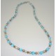 Silver and Blue Crystal Necklace